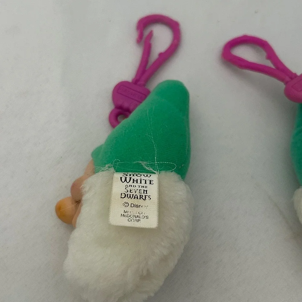 Vintage Bashful Dwarf Plush Clip-Ons Snow White McDonalds‎ Disney Toy